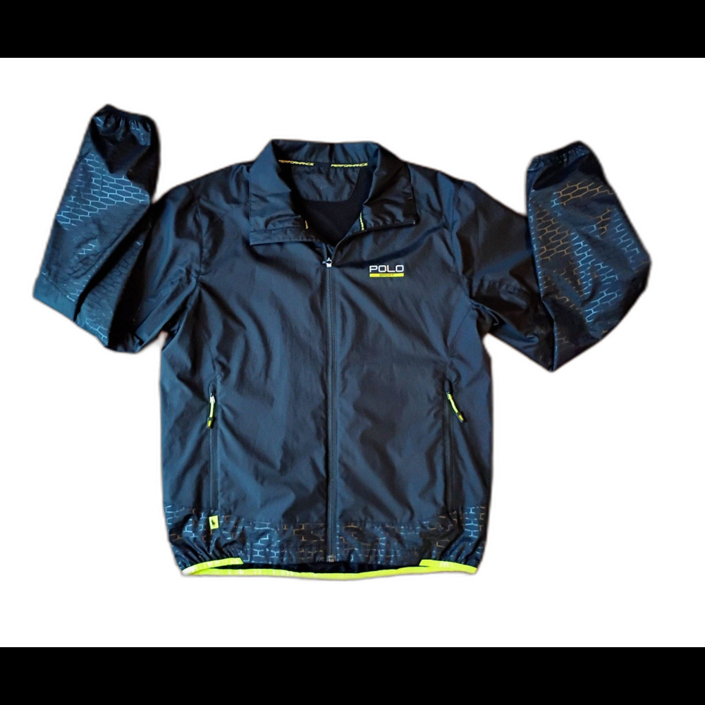 Polo Sport Black Performance Jacket Large Vintage Y2K